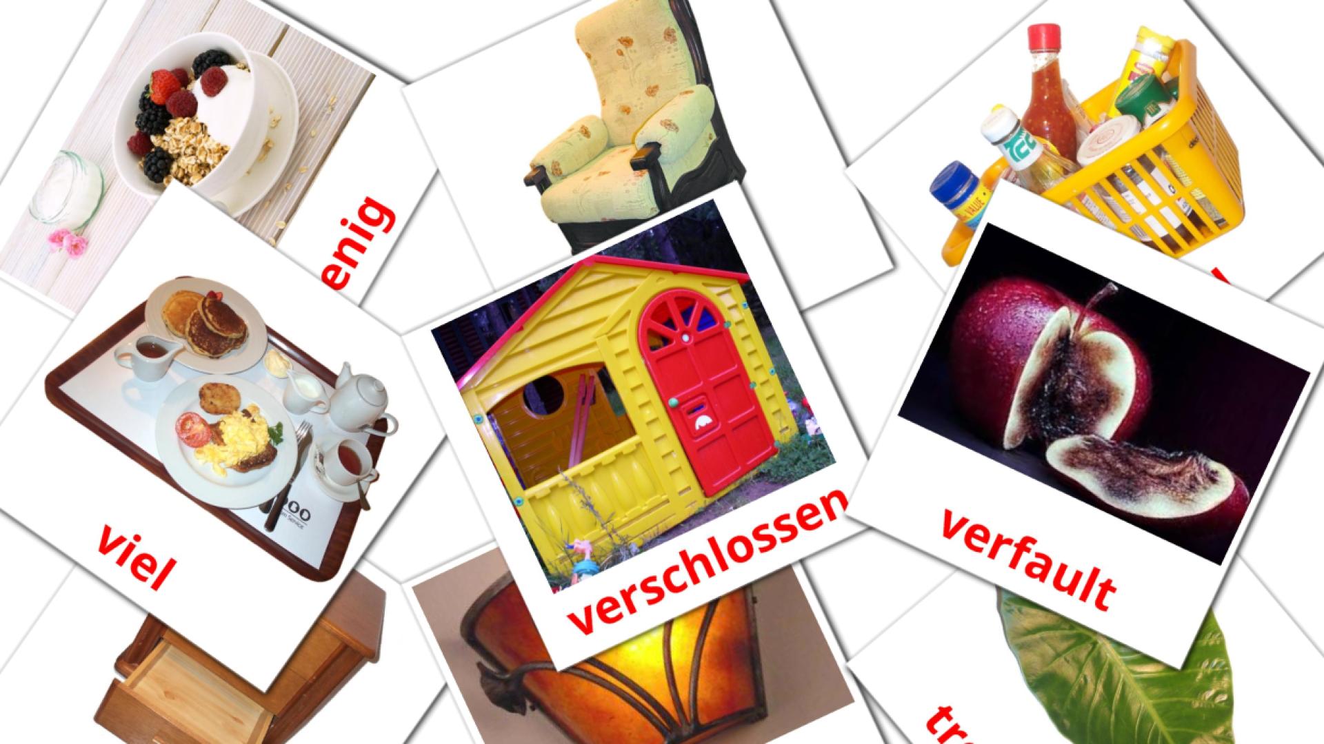 Adjektive Vocabulário em alemão Flashcards