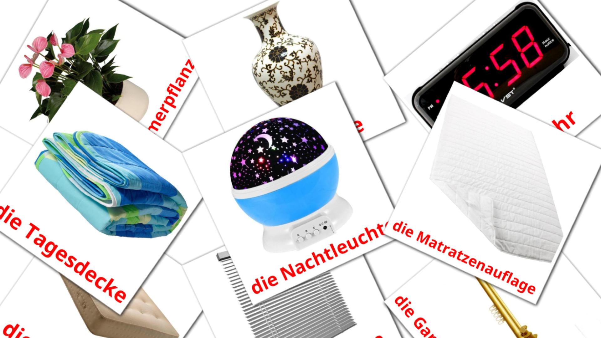 Schlafzimmer german vocabulary flashcards