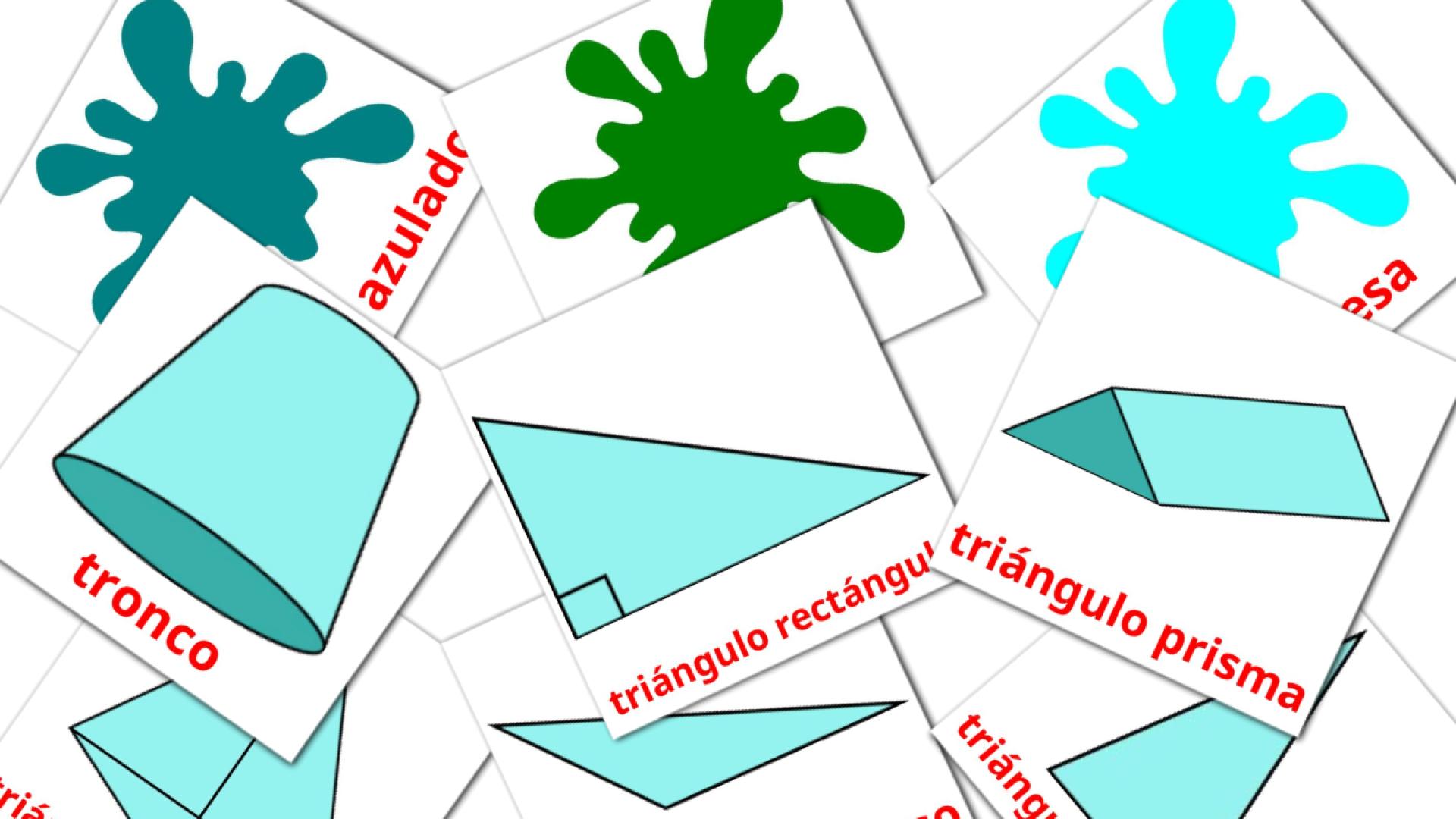 Colores y formas Vocabulário em espanhol Flashcards
