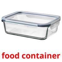 food container picture flashcards