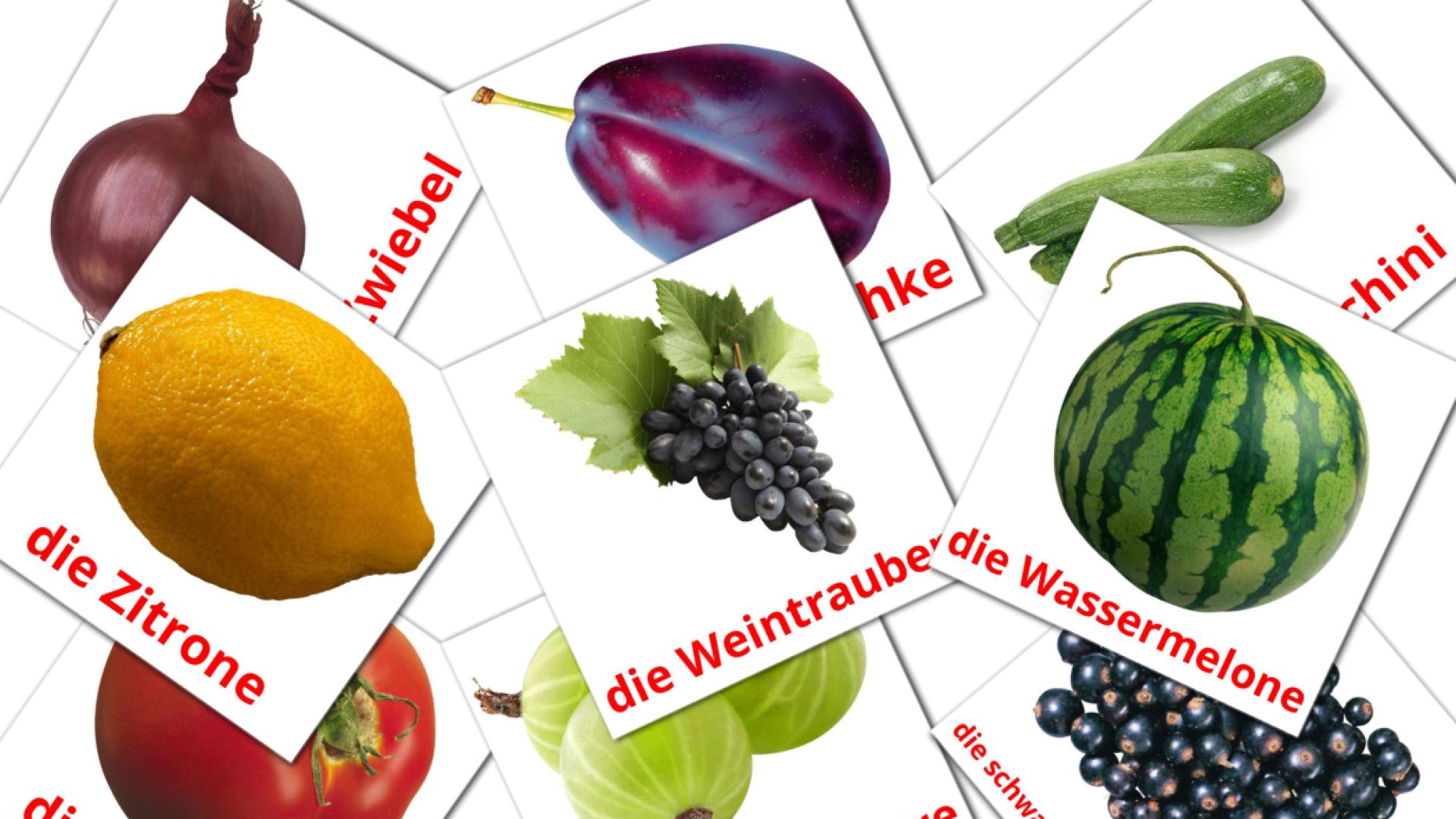Lebensmittel Vocabulário em alemão Flashcards