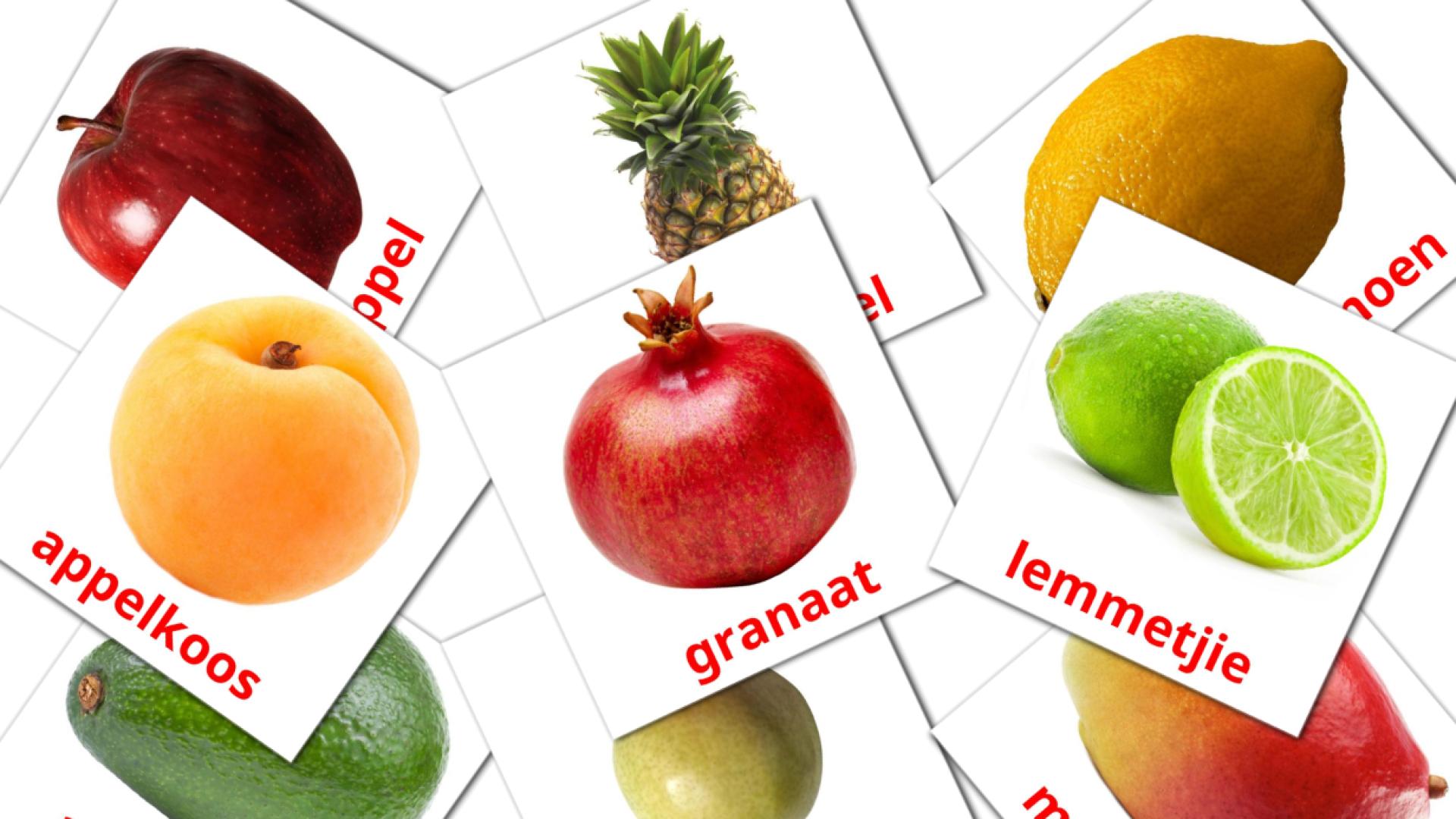Obst - Afrikaans Vokabelkarten