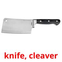knife, cleaver picture flashcards