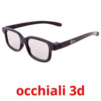 occhiali 3d flashcards illustrate
