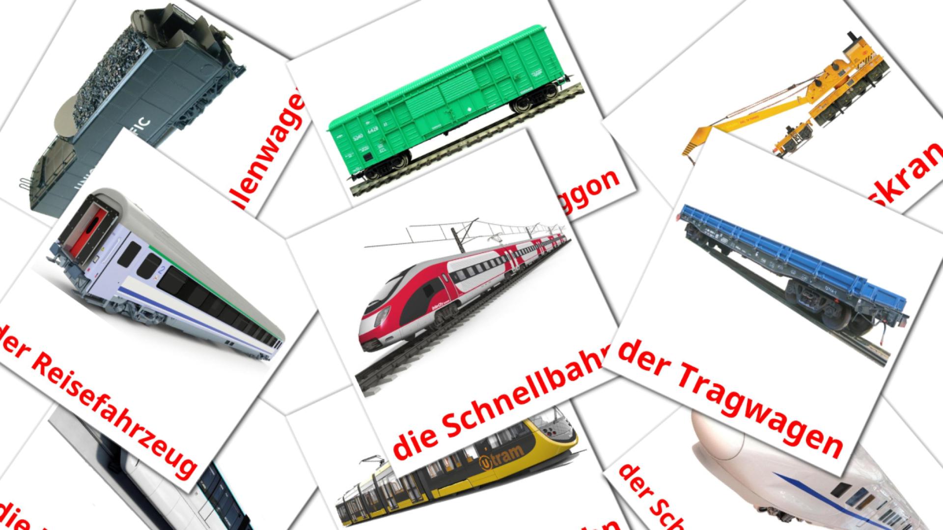 18 Flashcards de Schienenfahrzeug