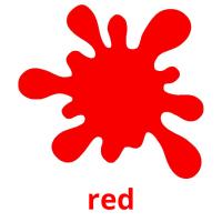 red picture flashcards