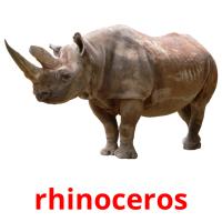 rhinoceros picture flashcards
