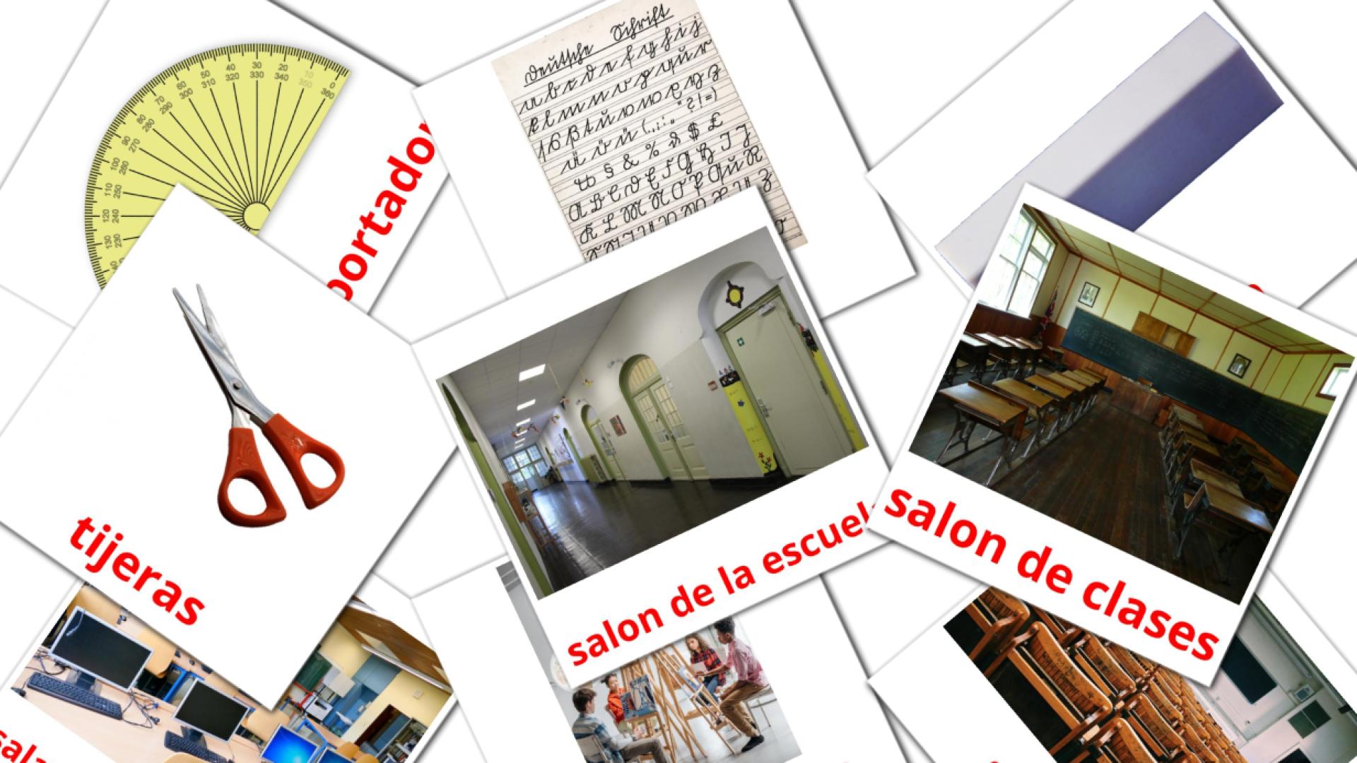 Escuela Vocabulário em espanhol Flashcards