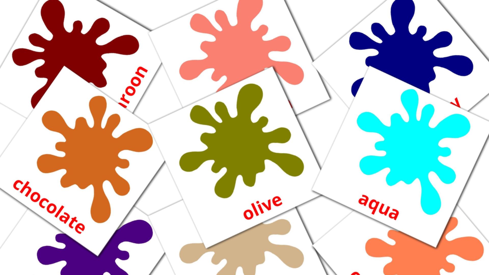 20 Secondary colors flashcards