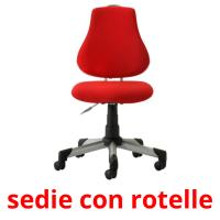 sedie con rotelle flashcards illustrate