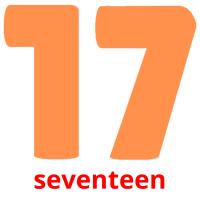 seventeen picture flashcards