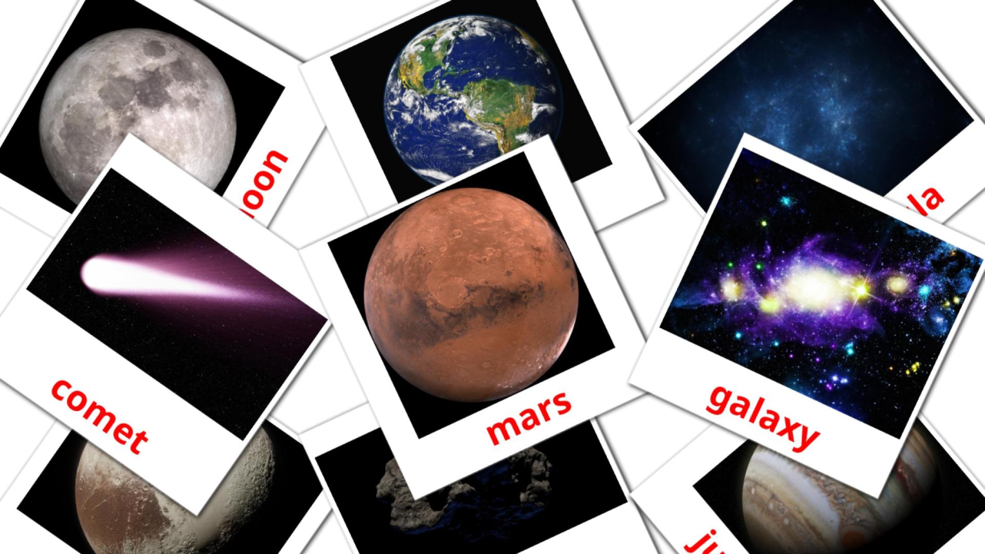 21 Bildkarten für Solar System