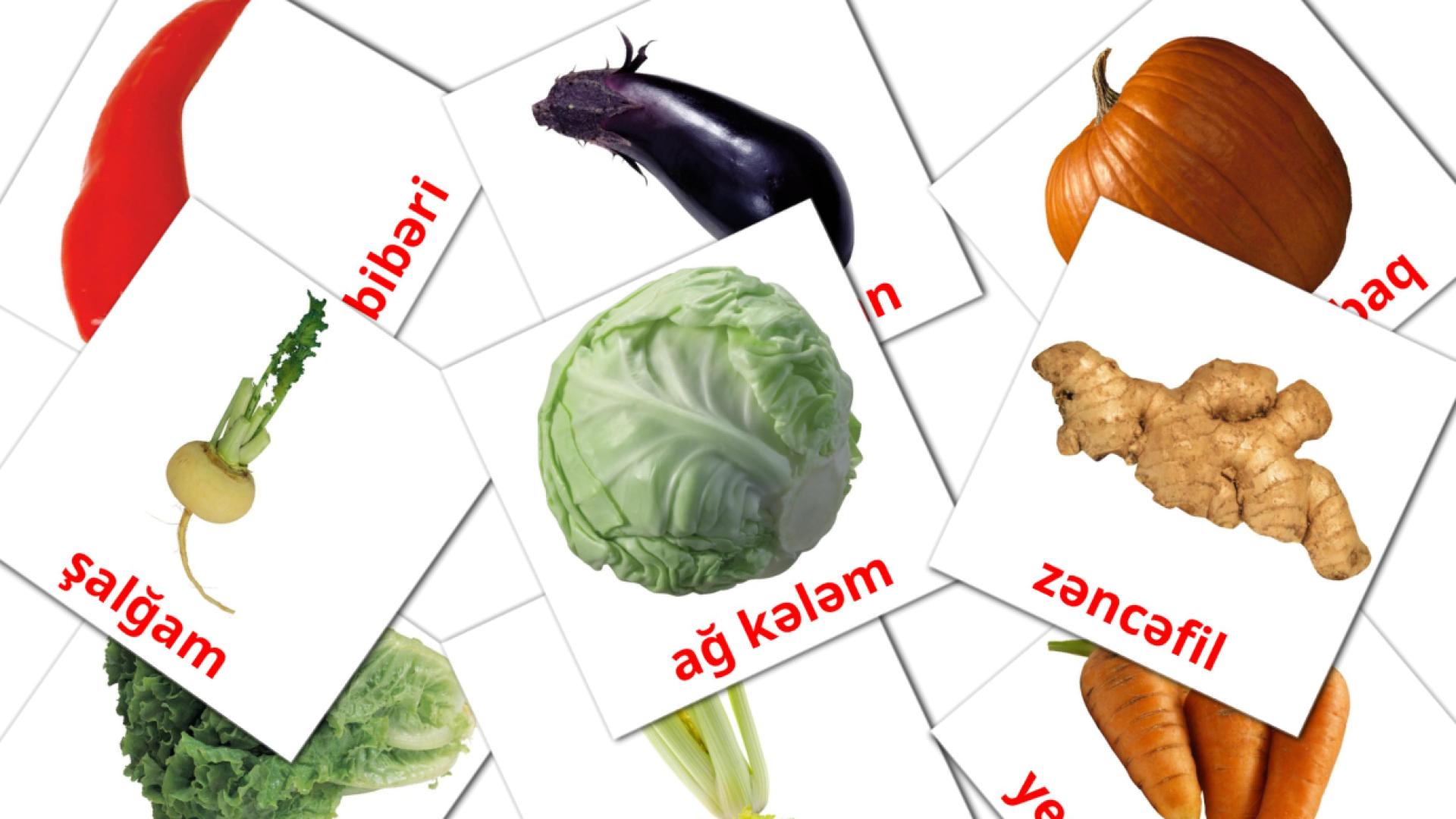 Овощи - азербайджанский словарь картинок